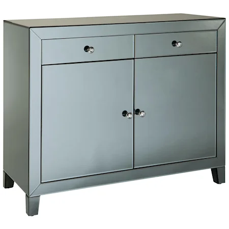 2 Door Smoke Mirrored Buffet with 2 Drawers